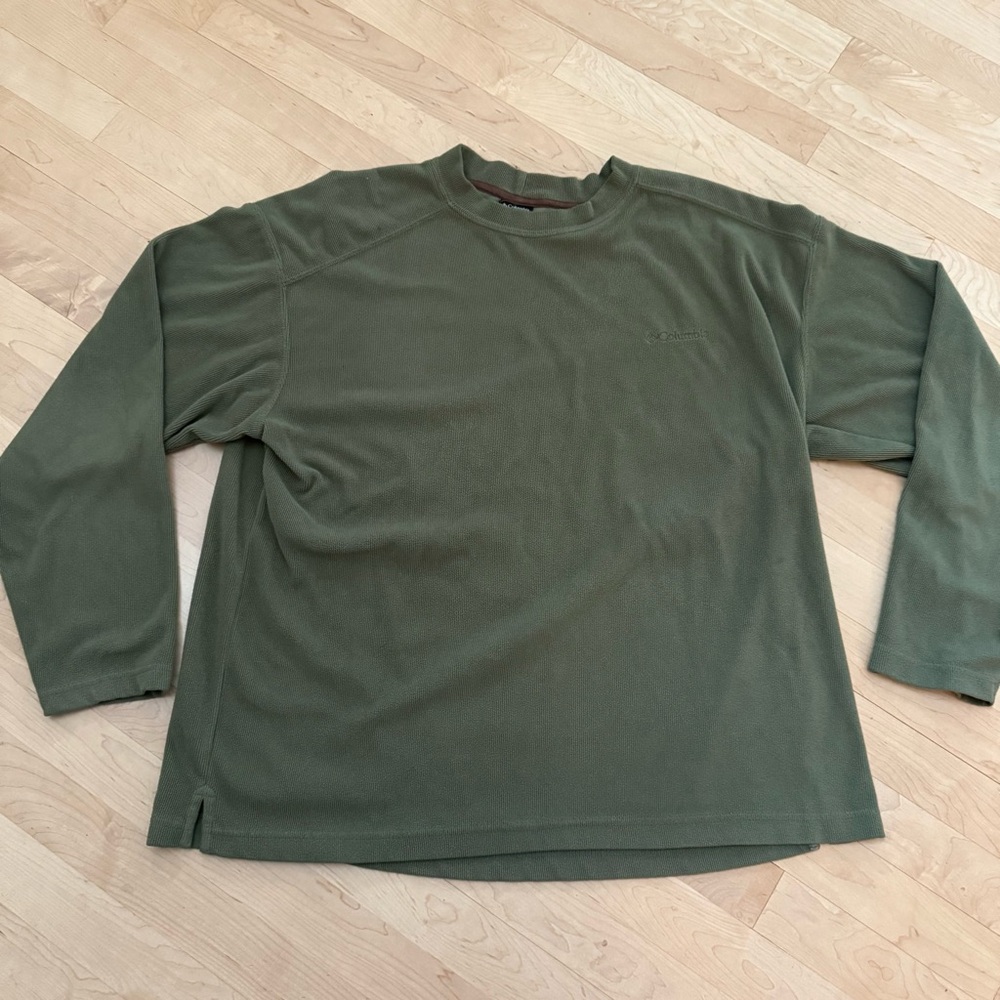Columbia Green Long Sleeve XCO Shirt Relaxed Fit Large